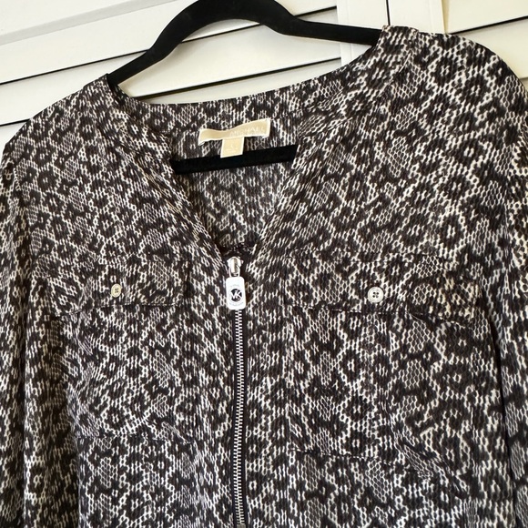 Michael Kors Monochrome Patterned Blouse - Picture 2 of 5